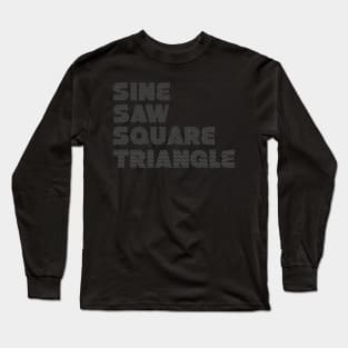 Synth waveforms for synthesizer player Long Sleeve T-Shirt